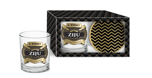 Picture of WHISKEY GLASS & COASTER - ZIJU